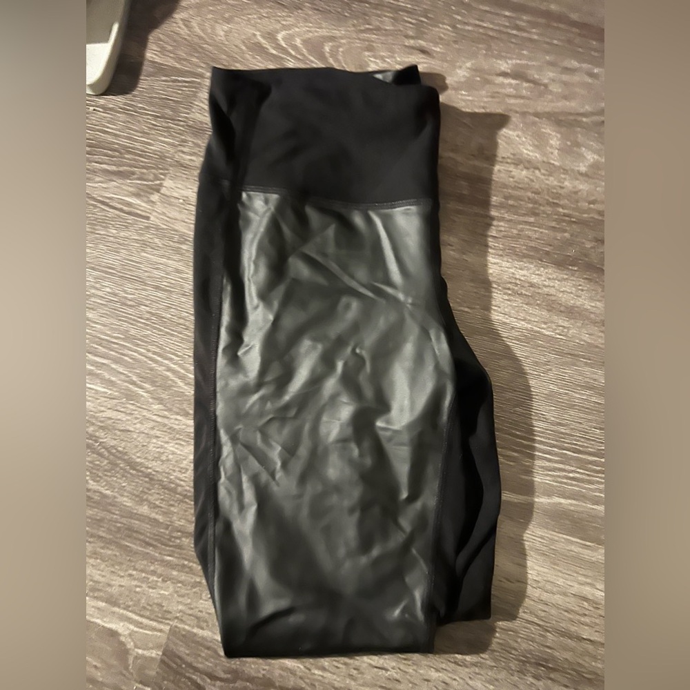 Athleta Faux Leather Leggings Medium